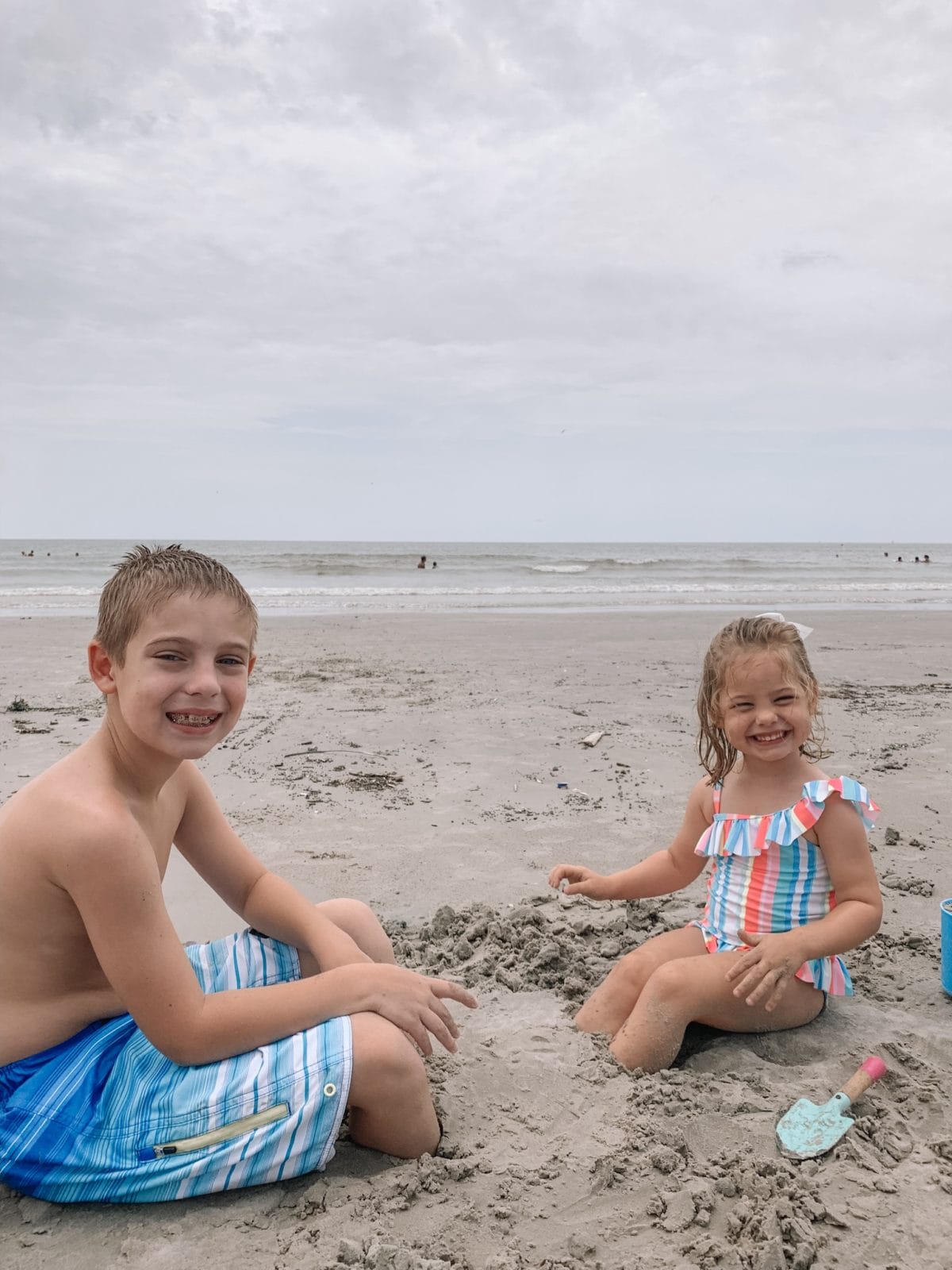 48 Hours in Galveston - brother sister playing in the sand