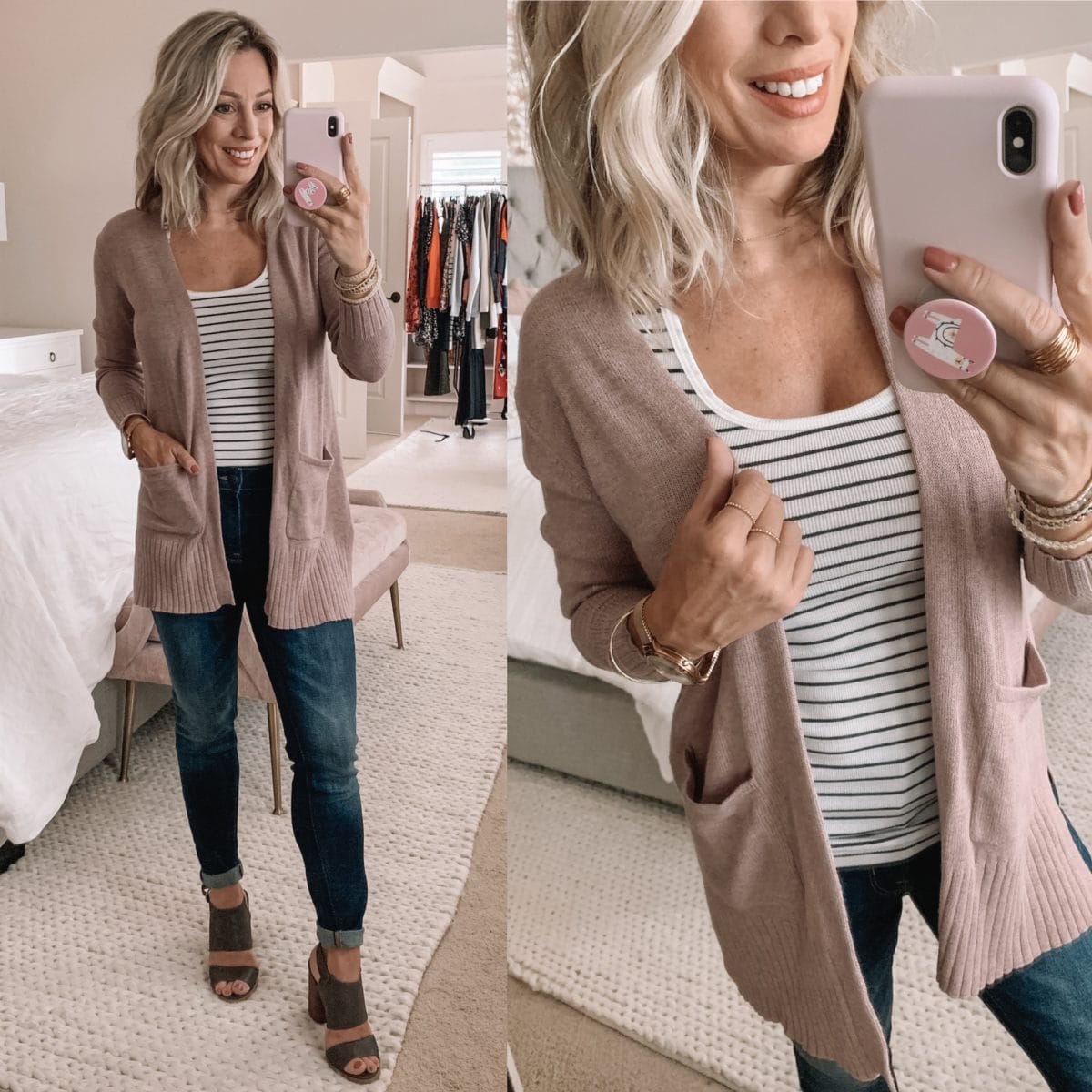 Old Navy Blush Open Front Cardigan 