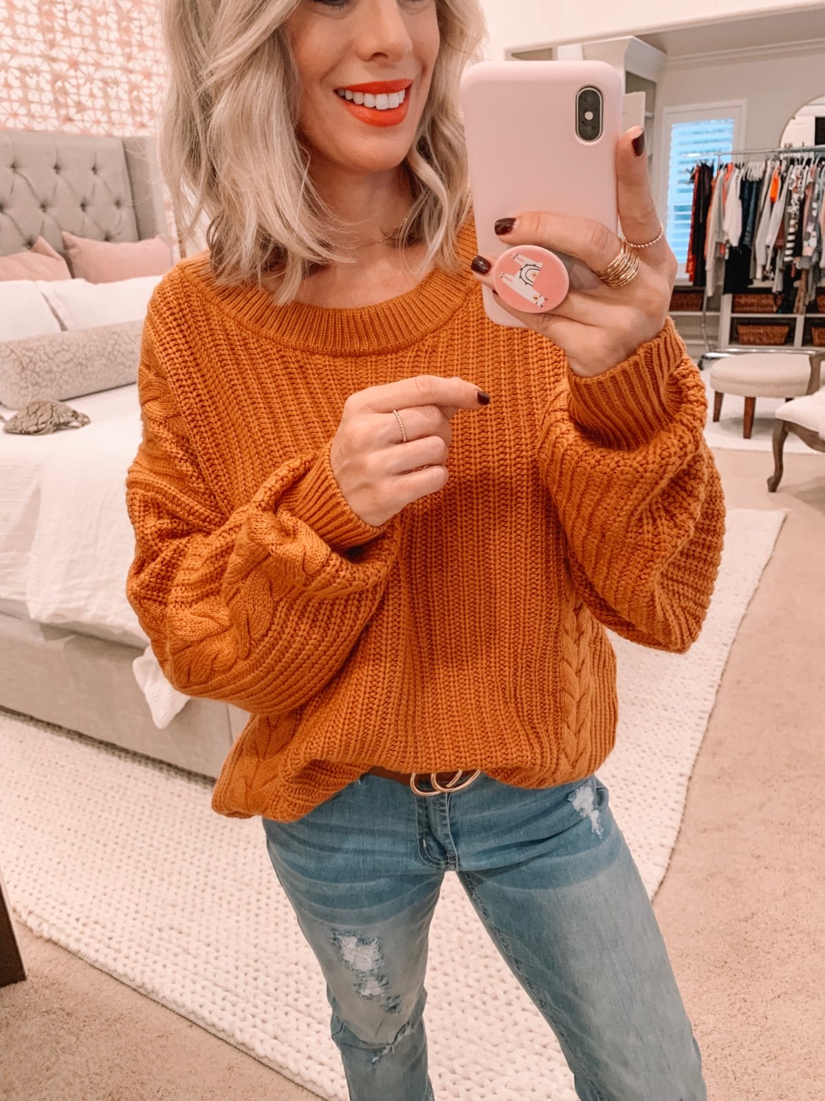 Amazon fashion haul, sweater and jeans 