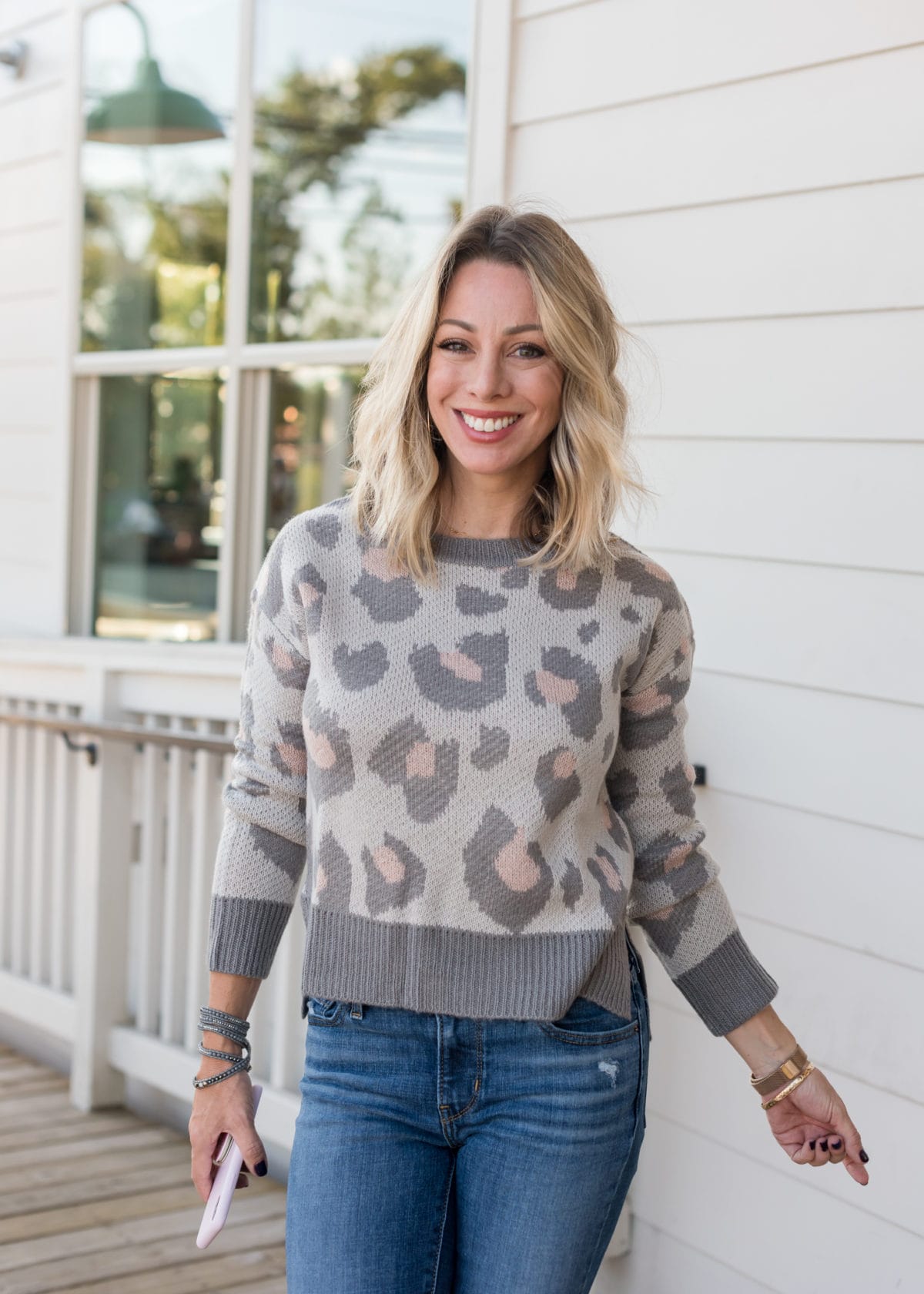JCPenney Sweater, Jeans 