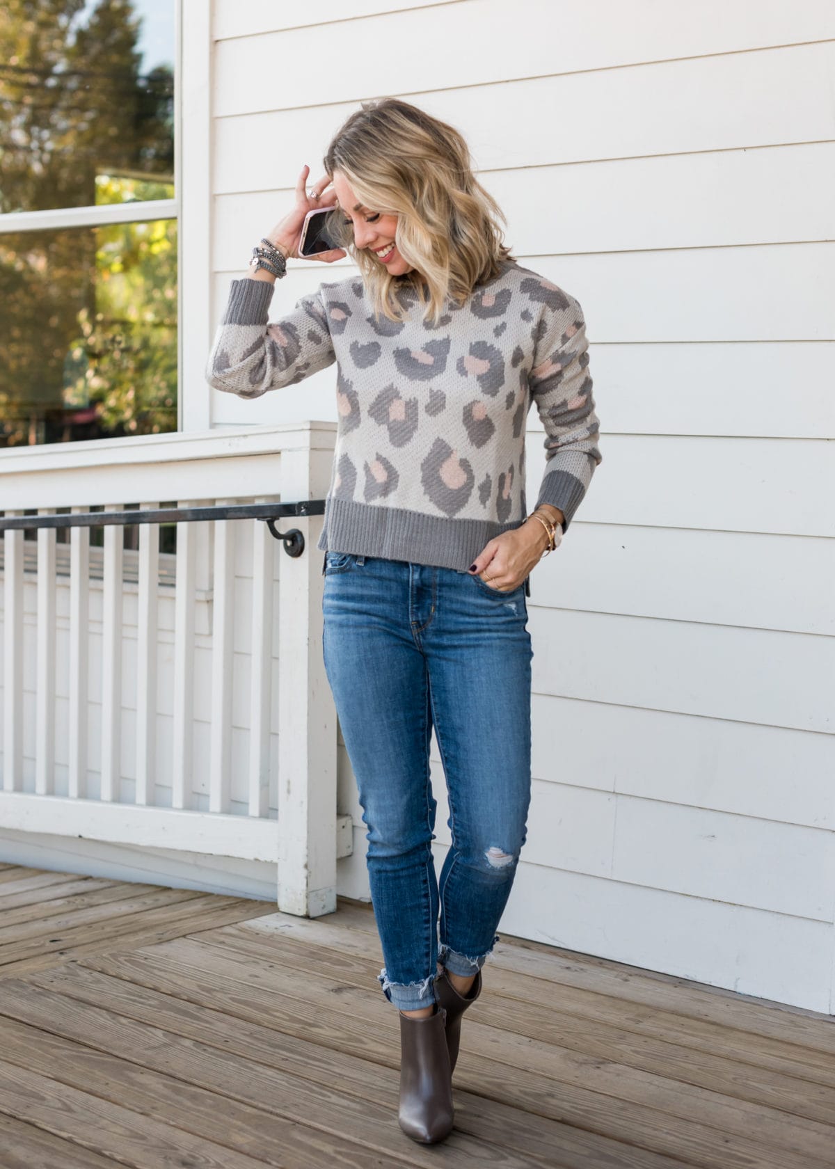 JCPenney Sweater, Jeans and Booties 