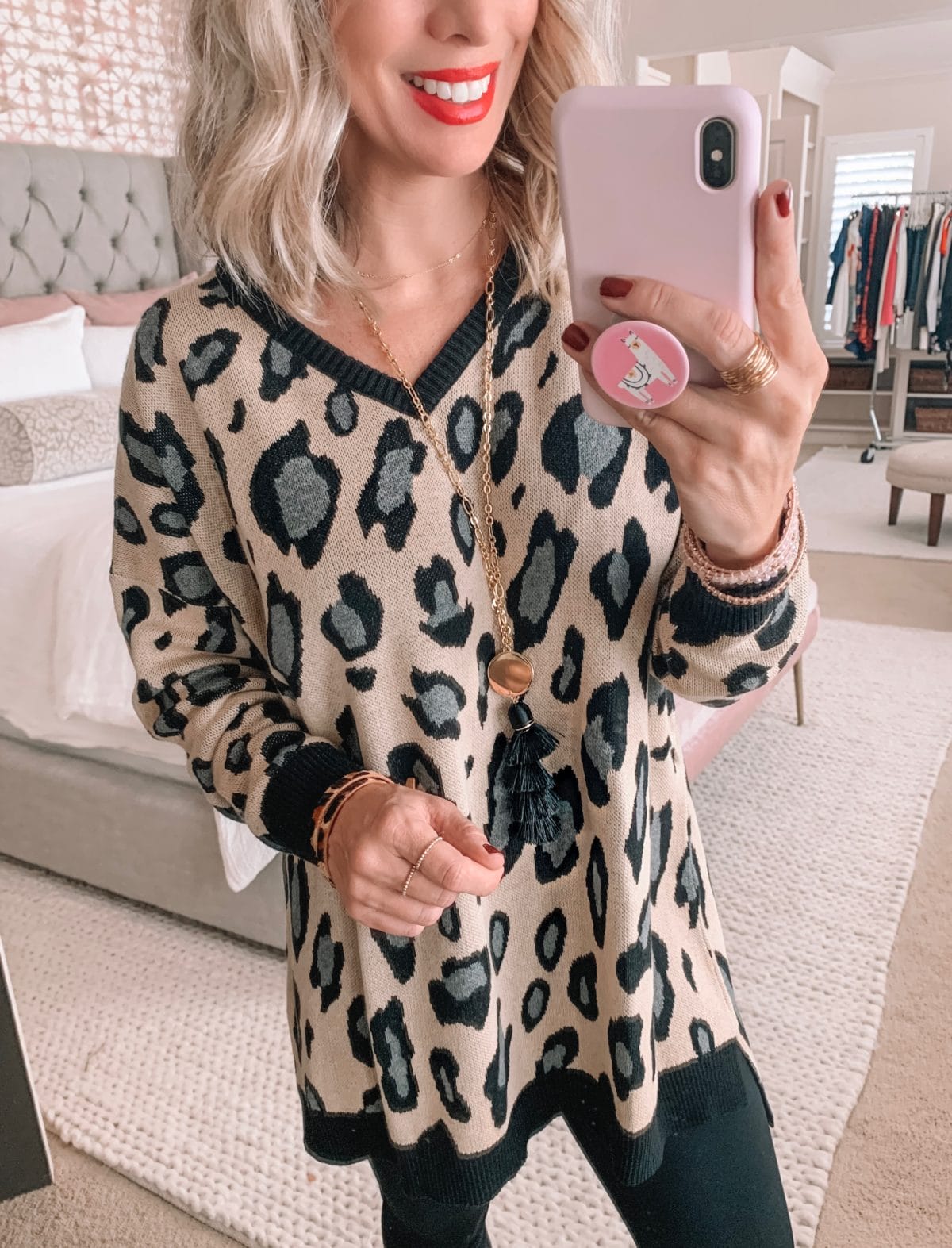 Amazon Prime Fashion- Leopard Sweater With Leggings 