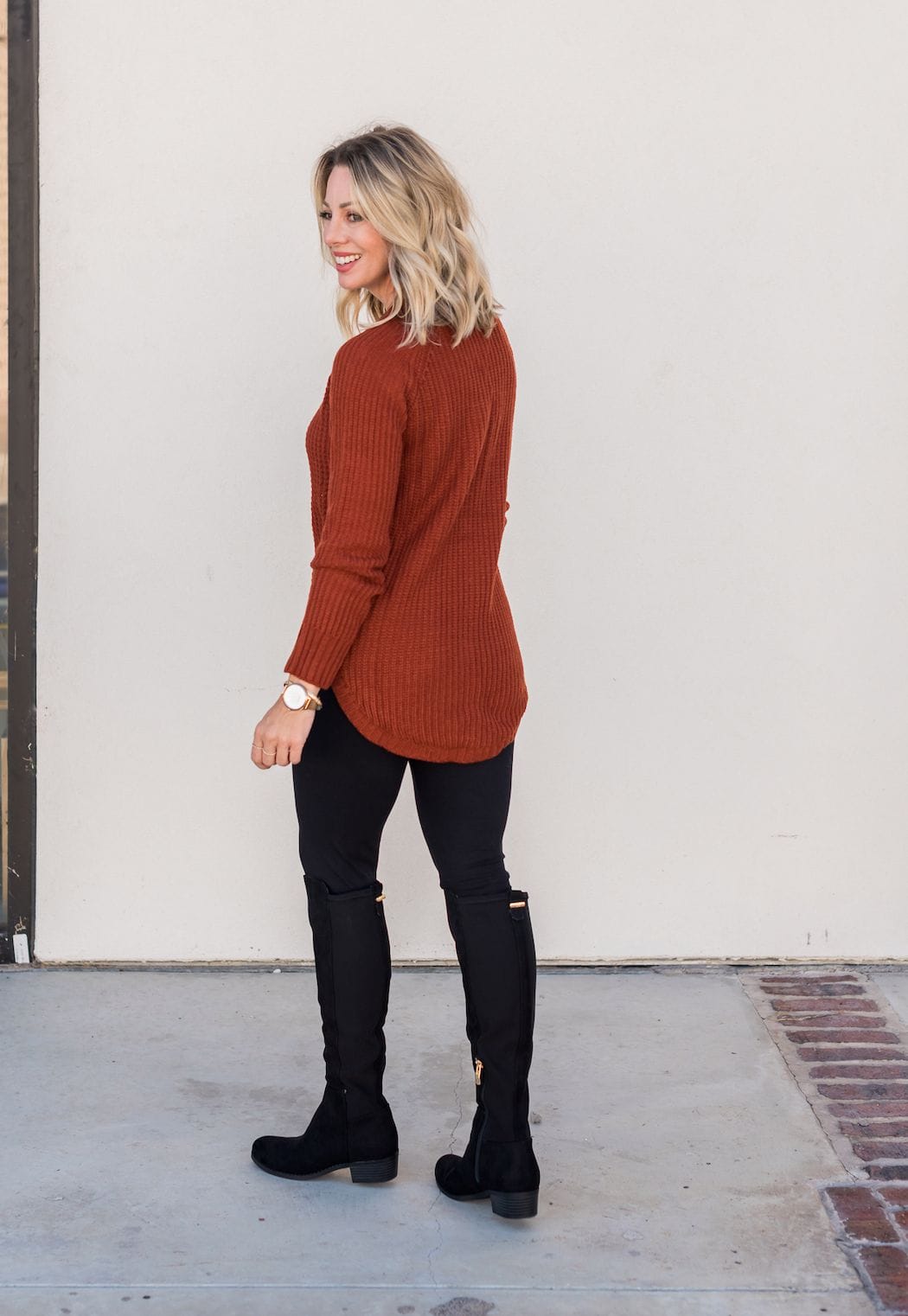 JCPenney Sweater, Leggings and Boots 