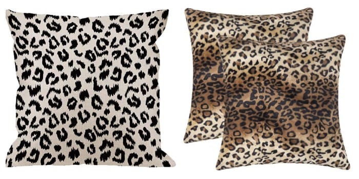 leopard print pillows