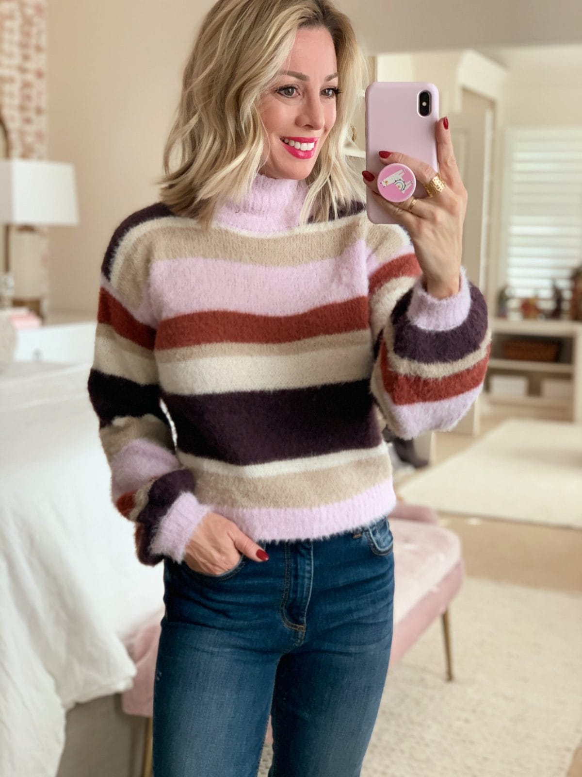 Halogen stripe sweater