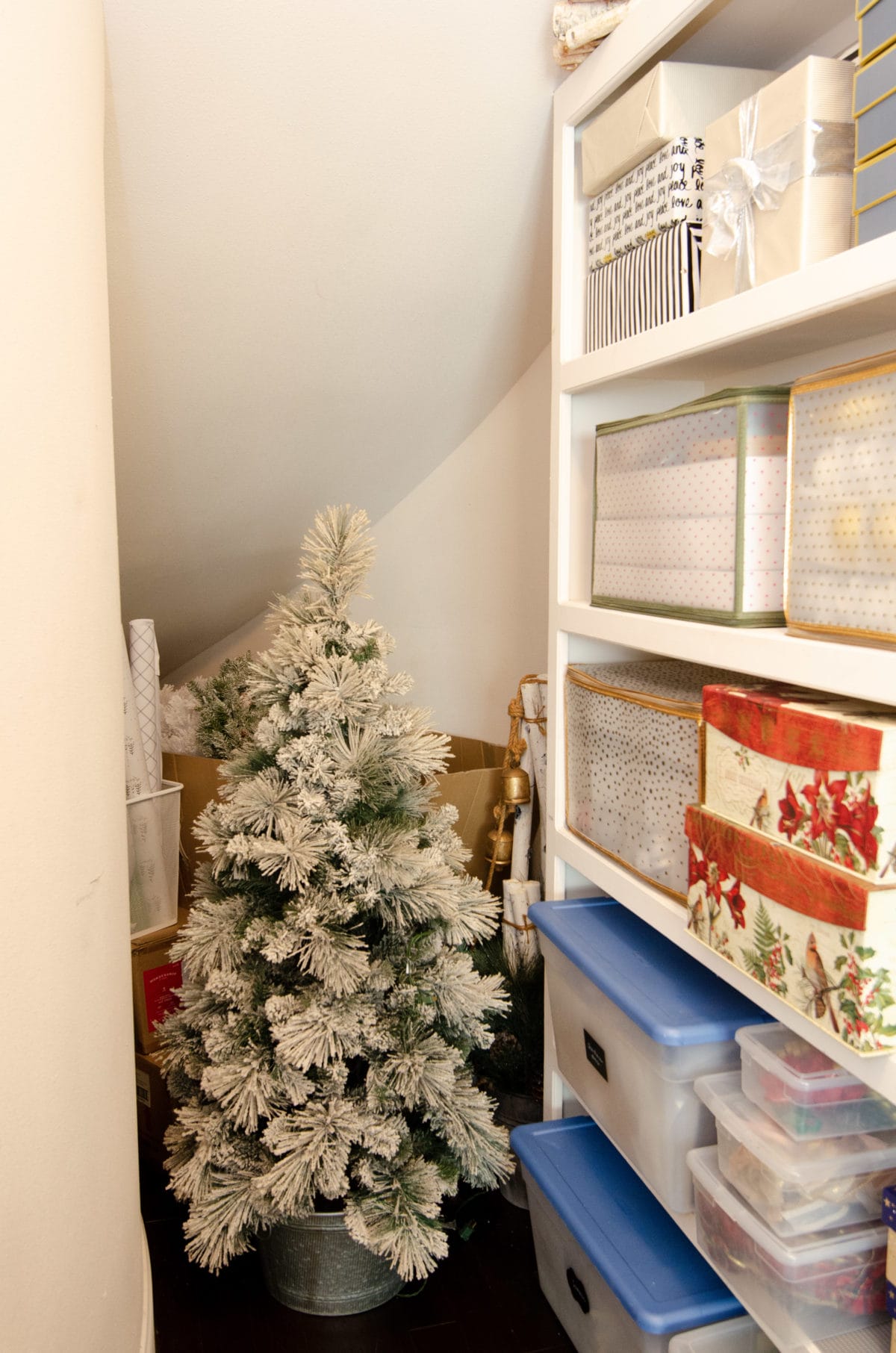 holiday closet Christmas storage