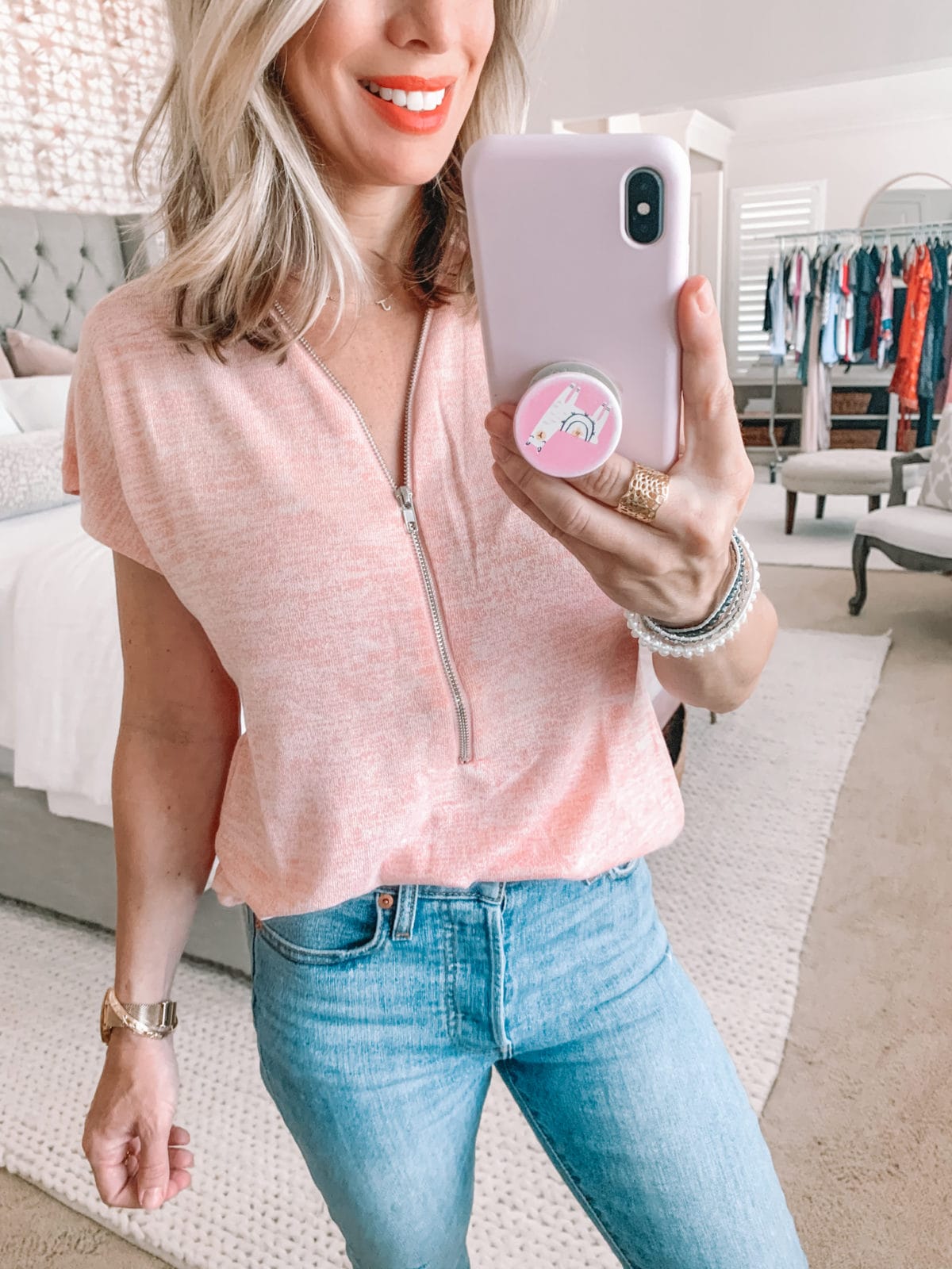 Amazon Fashion Finds, Zipper Tee, Jeans 