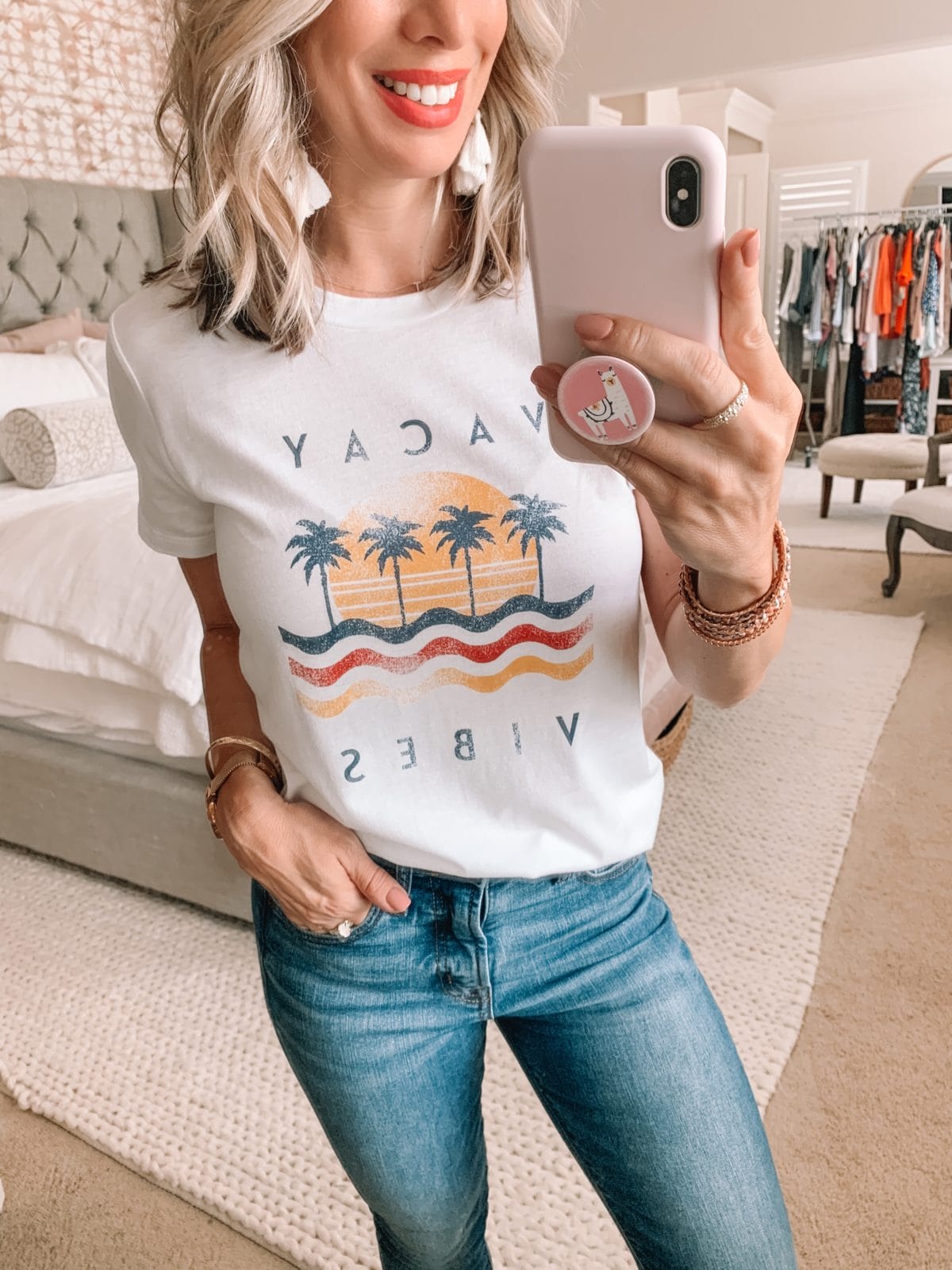 Dressing Room Finds Nordstrom & LOFT, Vacay Tee, Skinny Jeans 