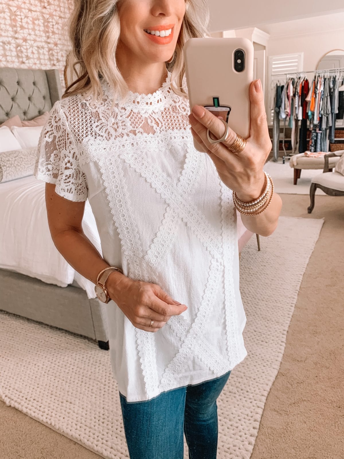 Amazon Fashion Finds, Lace Top, Skinny Jeans