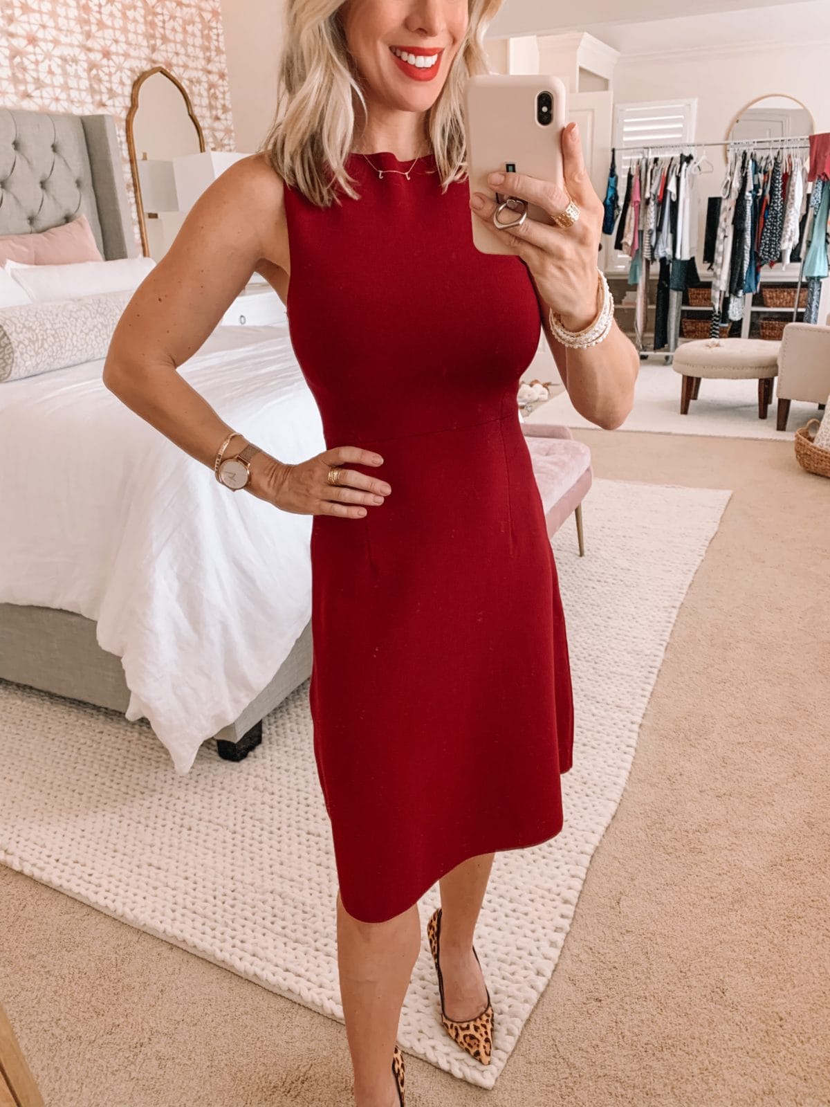 Amazon Fashion Finds, Fit and Flare Dress, Leopard Heels