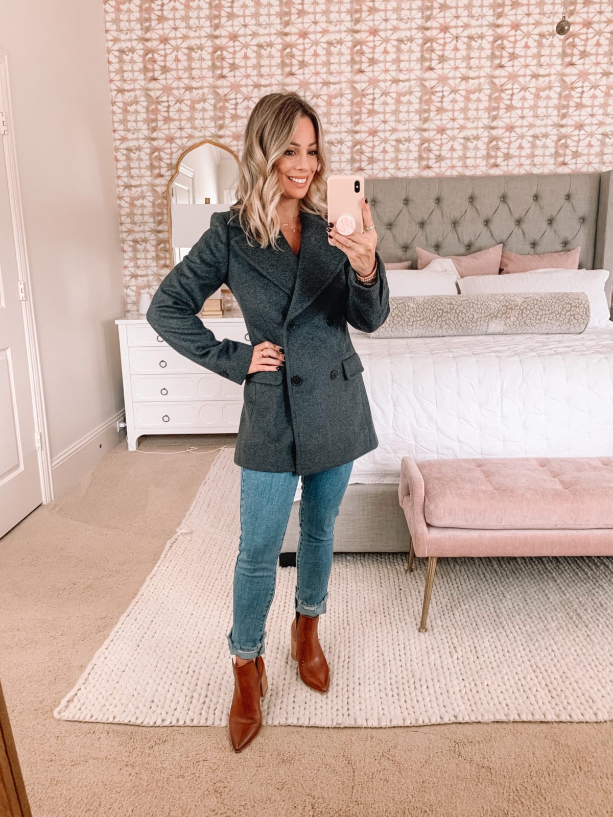 Amazon Fashion Faves, Peacoat, Jeans, Booties 