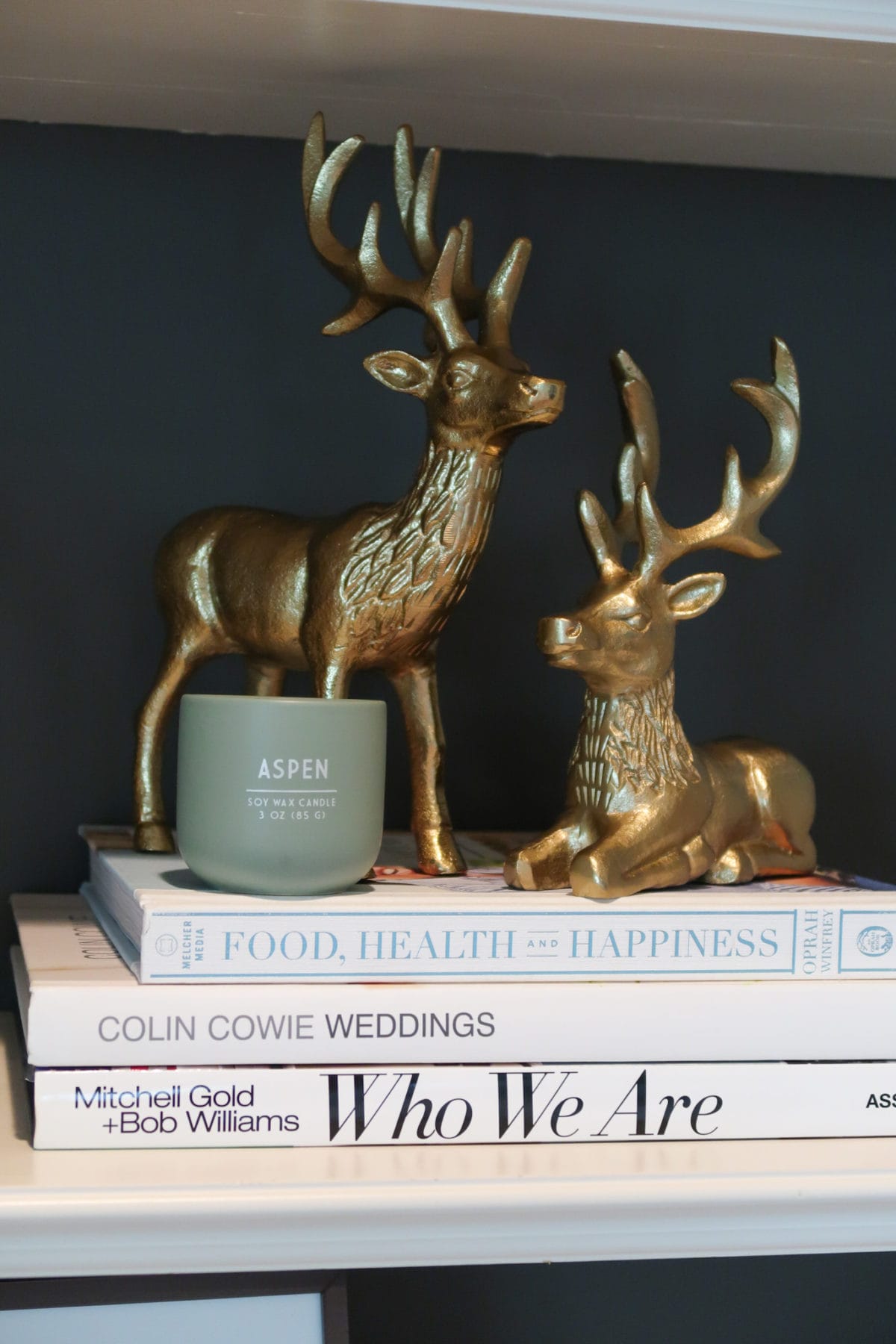 Candles, Three pack candle, Gold Deer