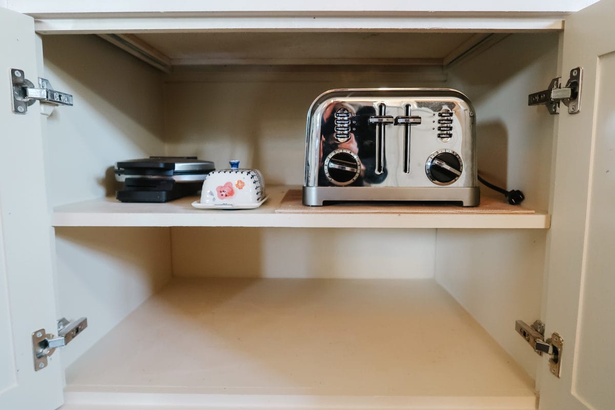 keep toaster in cabinet