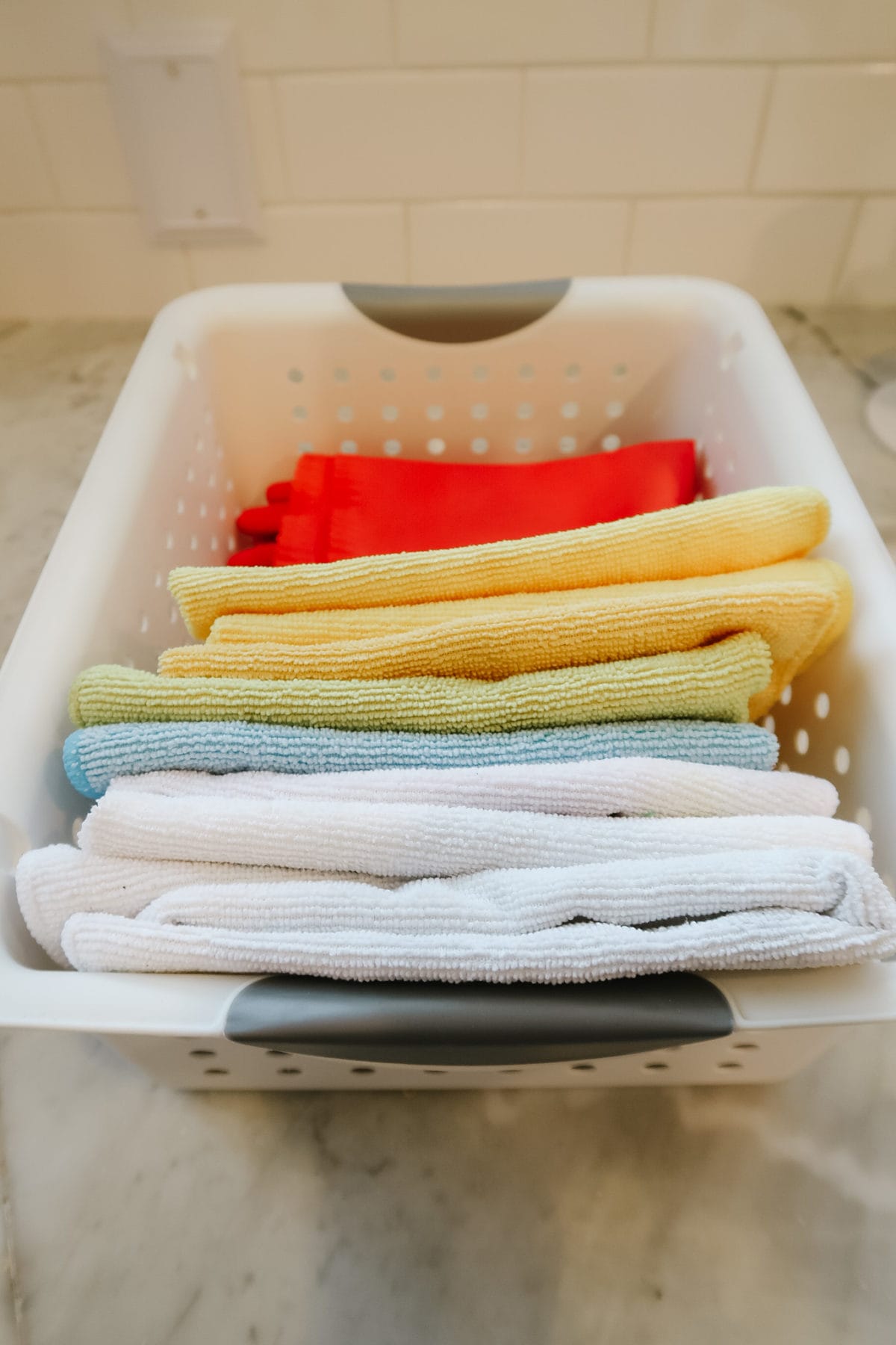 kitchen organization microfiber towels