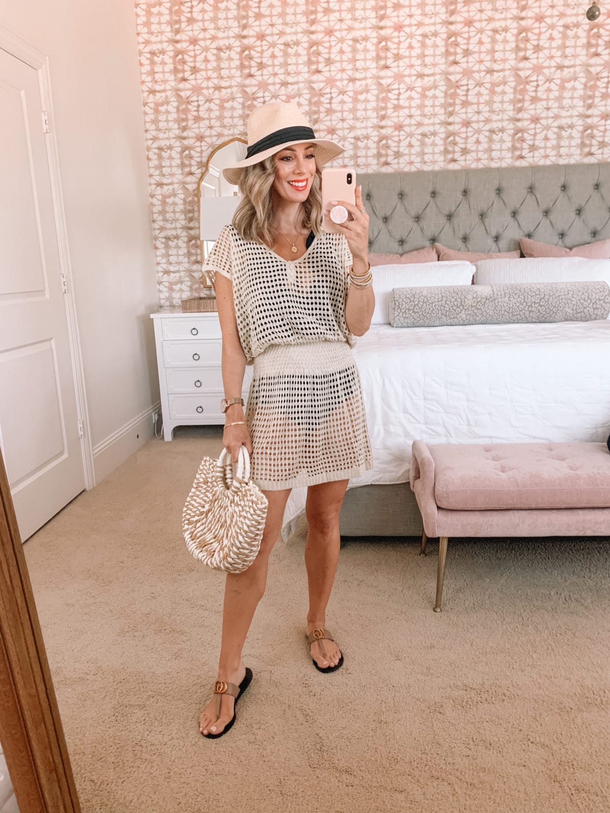 Amazon Fashion Faves, Hat, Cover Up, Sandals, Woven Bag 