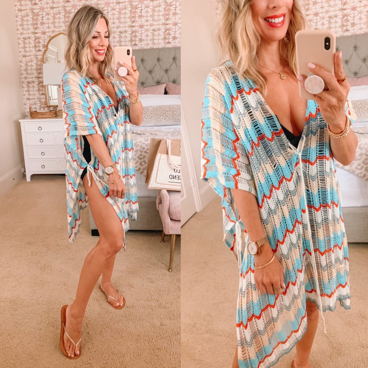 Amazon Fashion Faves, Swim Cover Up and Flip Flops 