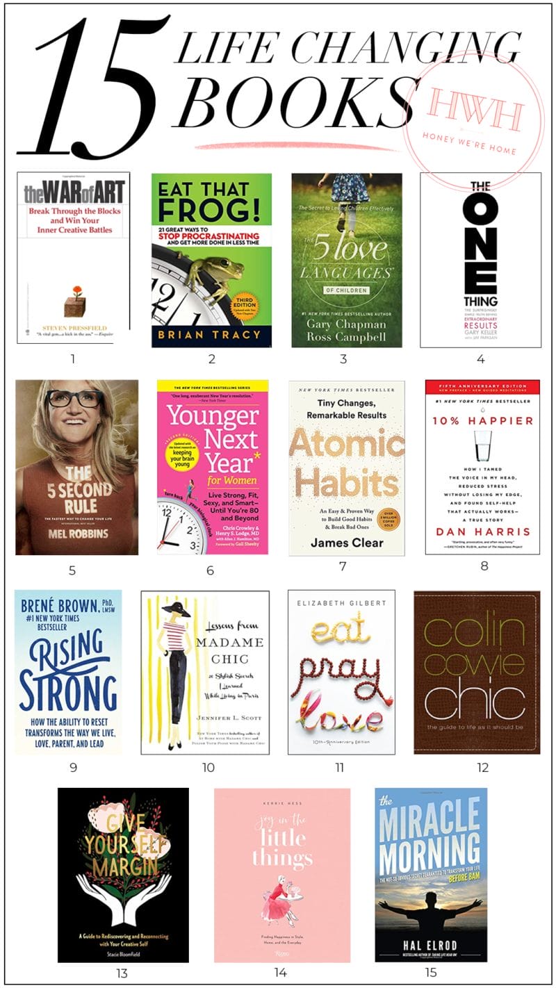 15 Life Changing Books • Honey We're Home