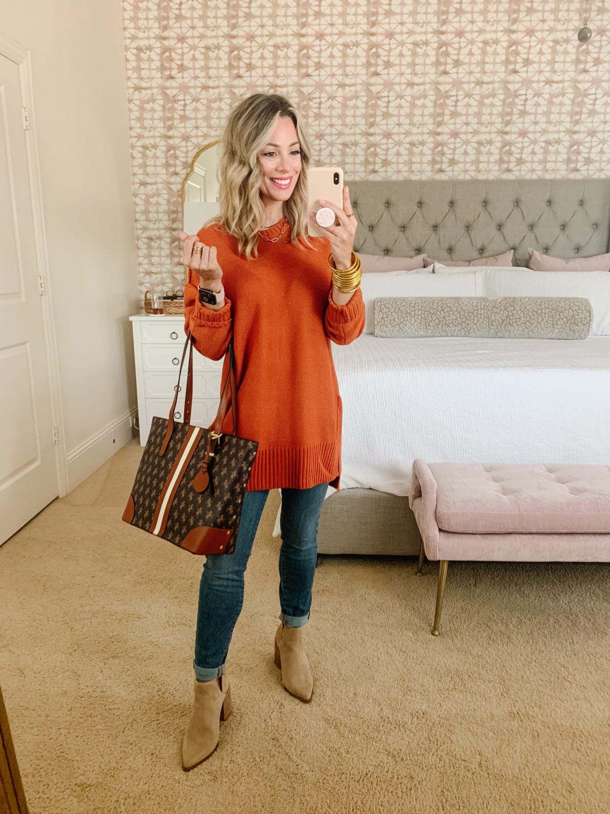 Amazon Fashion Finds, Tunic Sweater, Jeans, Booties, Crossbody 