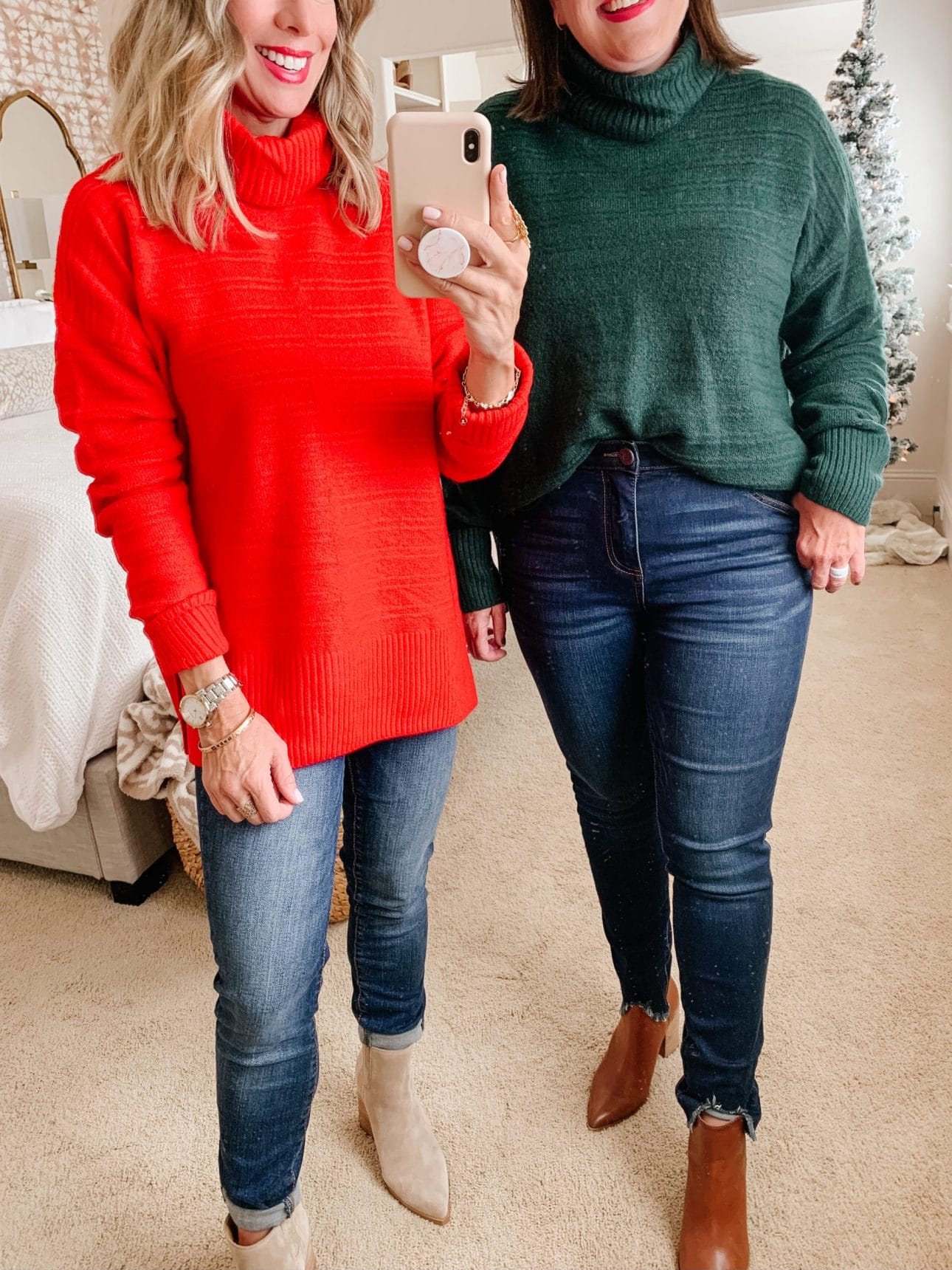 Nordstrom, Vince Camuto Sweater, Jeans, Booties 
