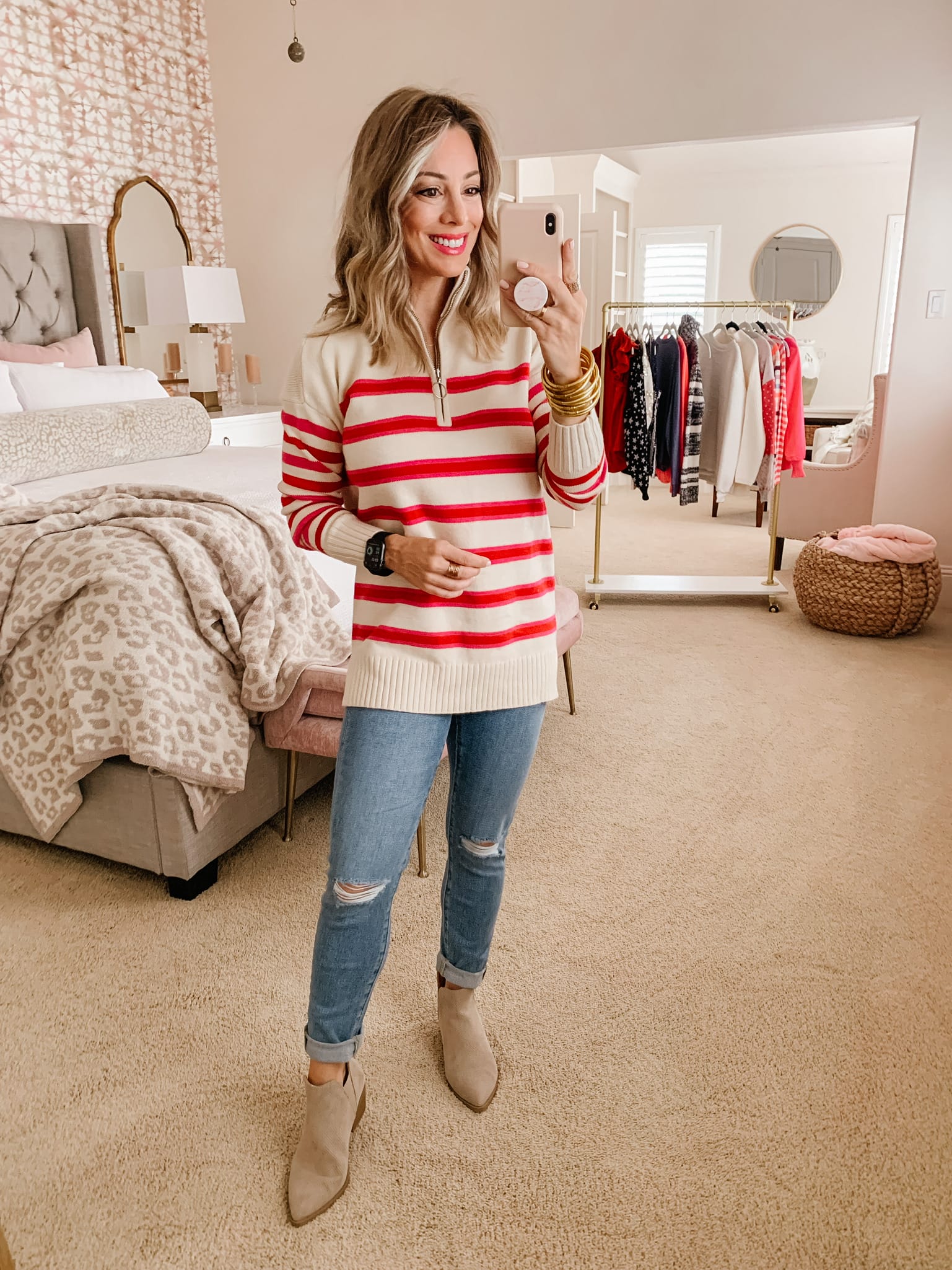 Loft striped clearance sweater