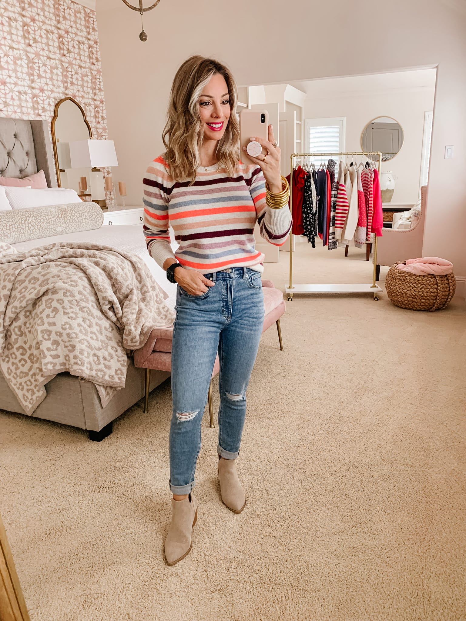 Loft cheap striped top