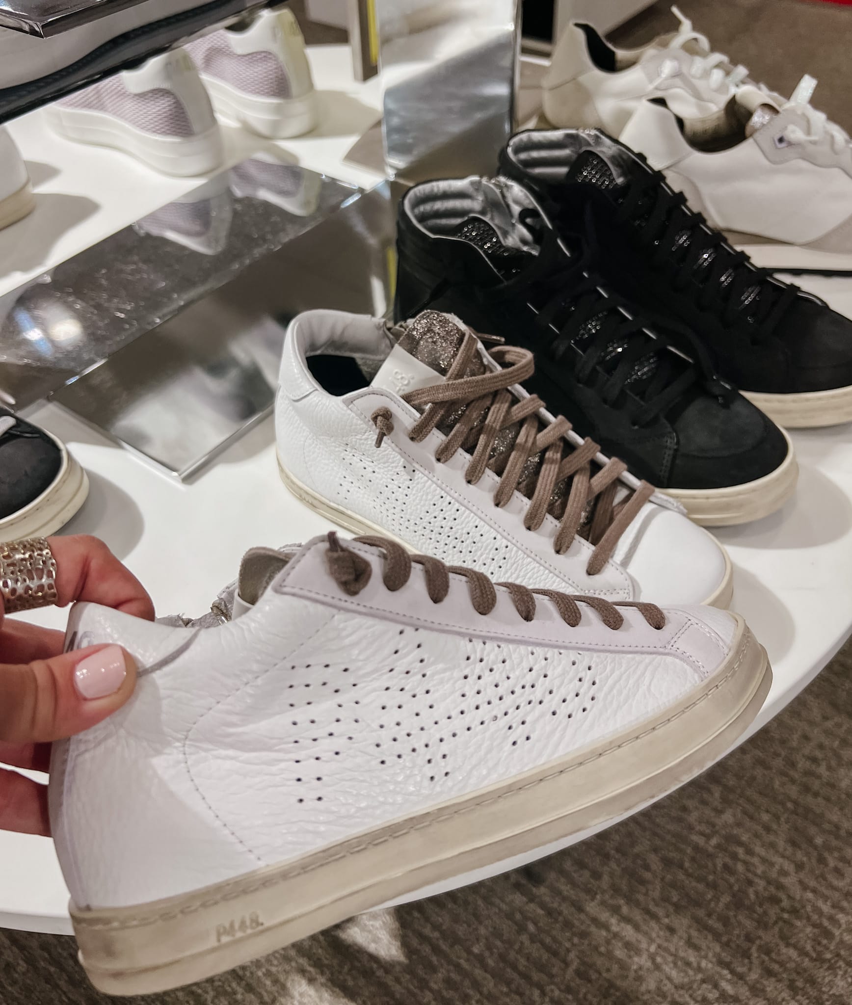 Nordstrom Anniversary Sale, P448 sneakers, glitter sneakers, white sneakers, fall outfit
