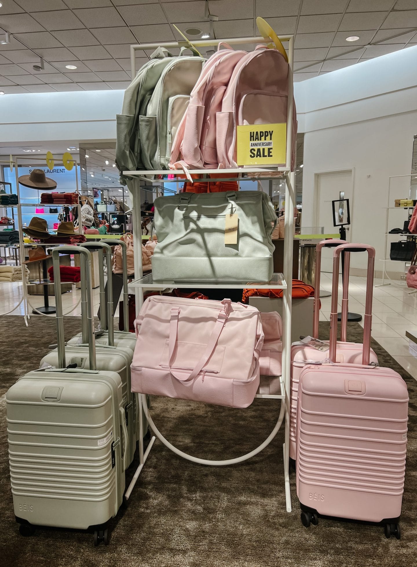 Nordstrom Anniversary Sale, travel bags, roller suitcases, beis, pastel travel bags