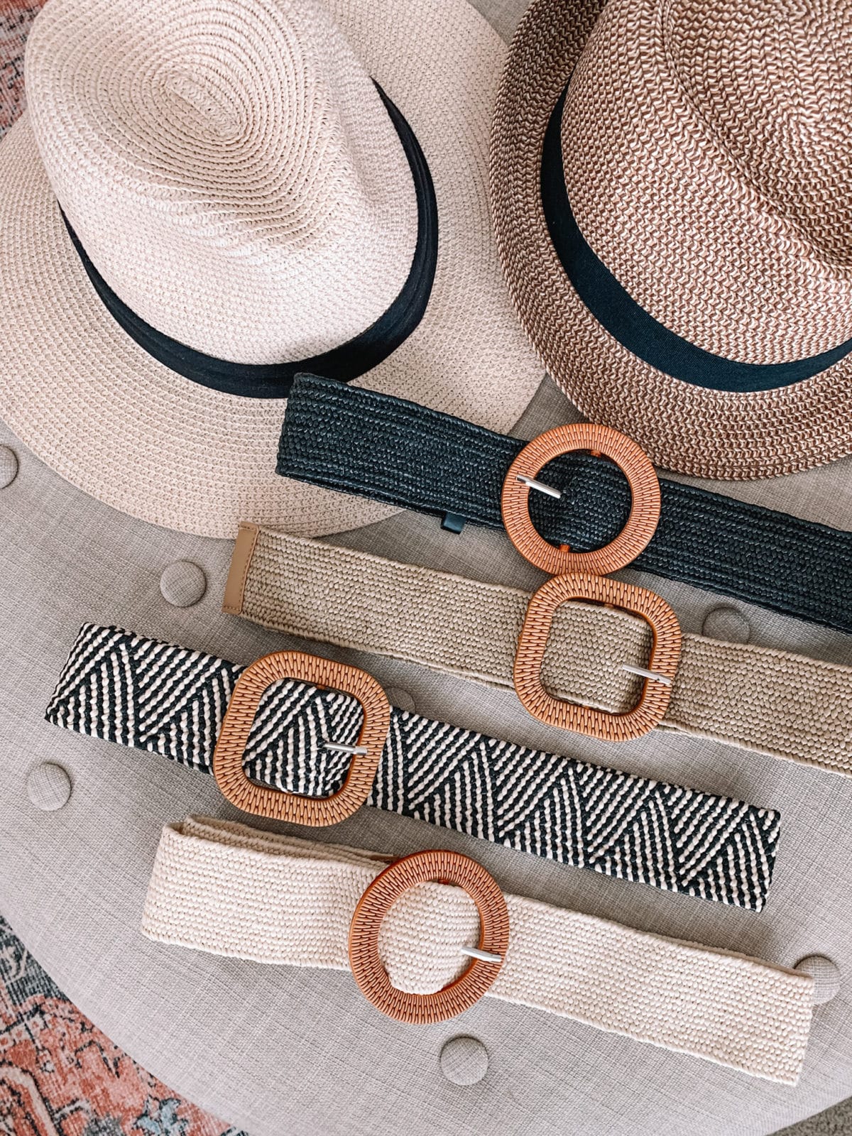 woven belts and hats