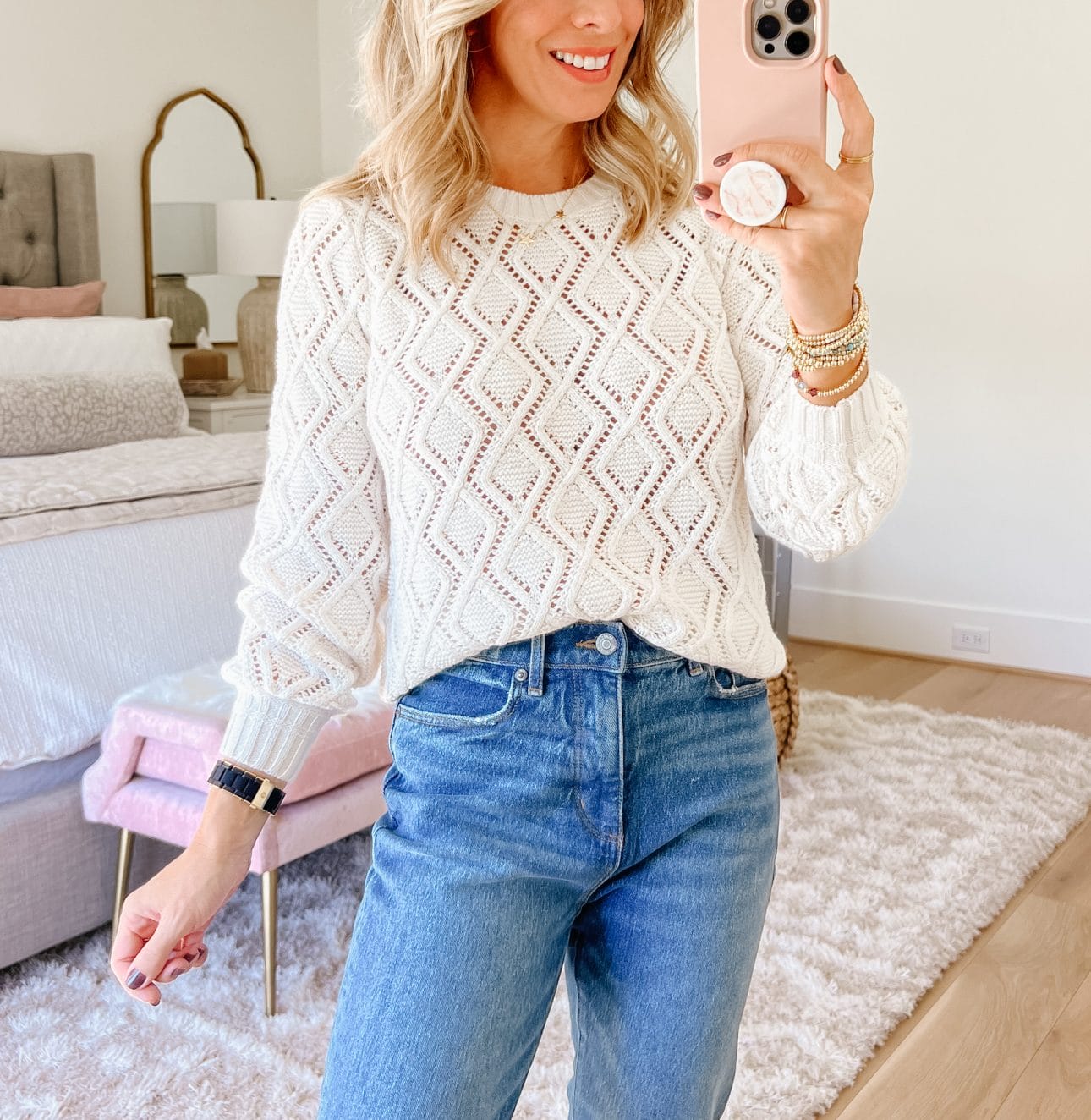 LOFT Pontinelle Sweater, Jeans, Booties 