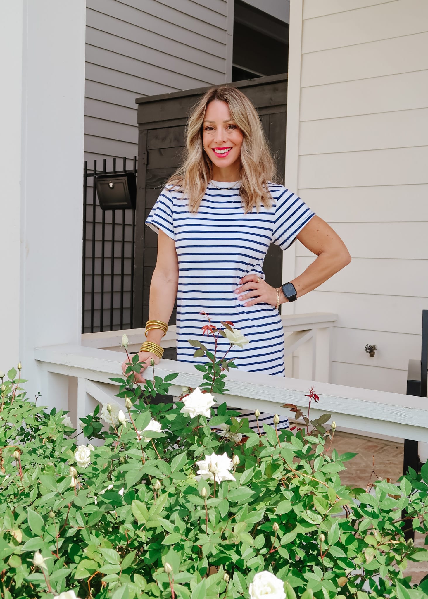 Target blue and white striped clearance dress