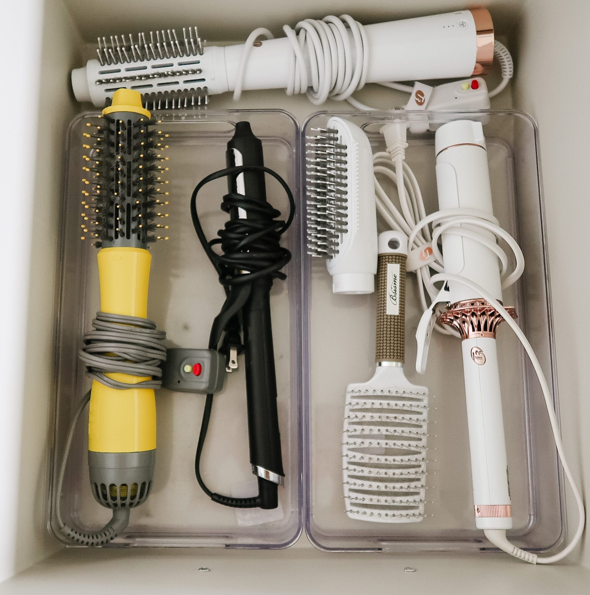 Drawer Organization, Drybar Hairbrush, T3 Tools, Hair brush