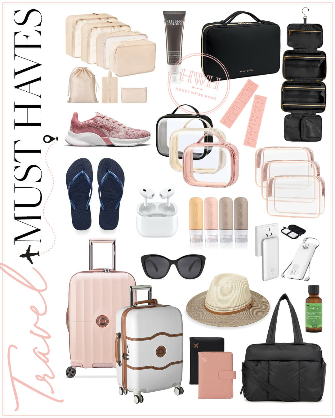 All My Travel Essentials - wit & whimsy, travel essentials