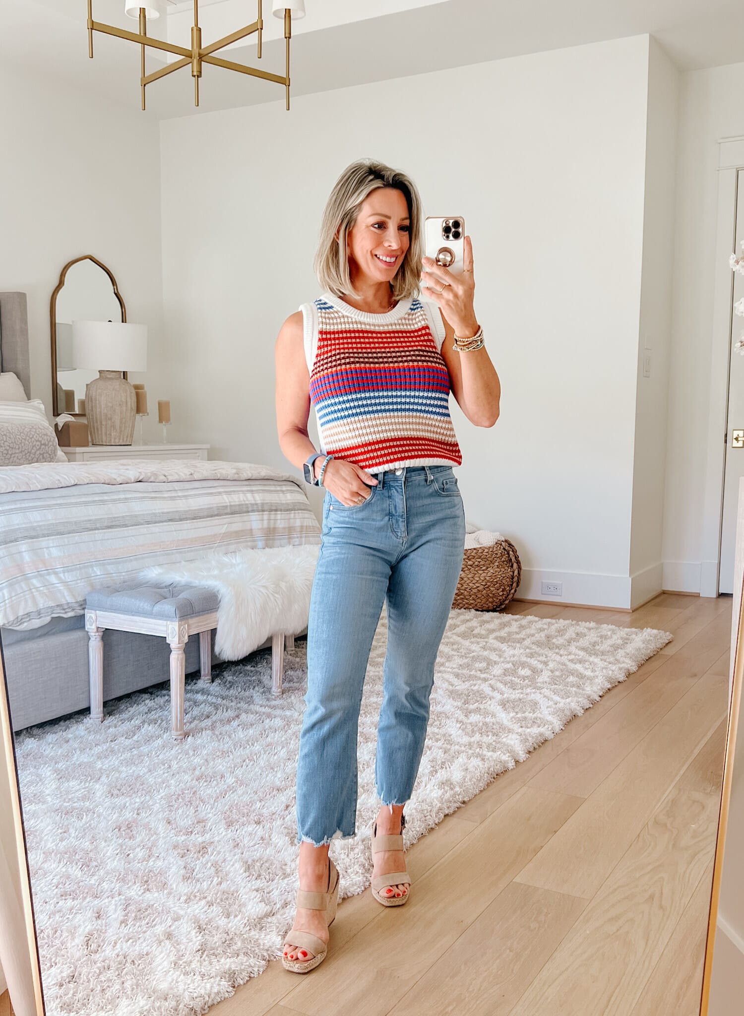 Loft cheap striped top