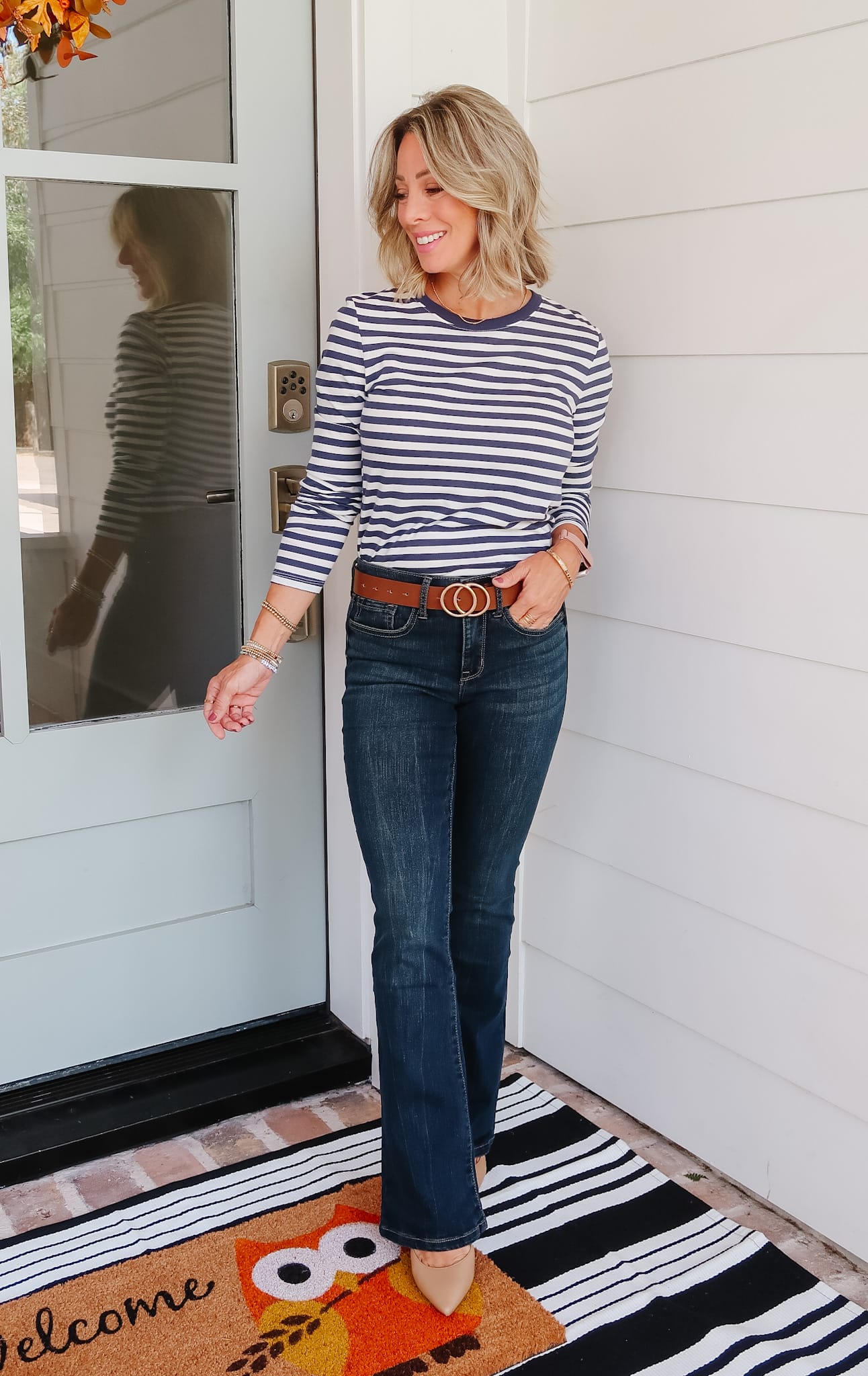 Striped jeans outlet outfits