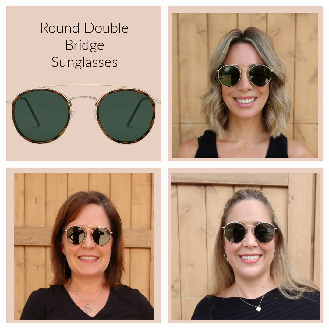 Round Double Bridge Sunglasses