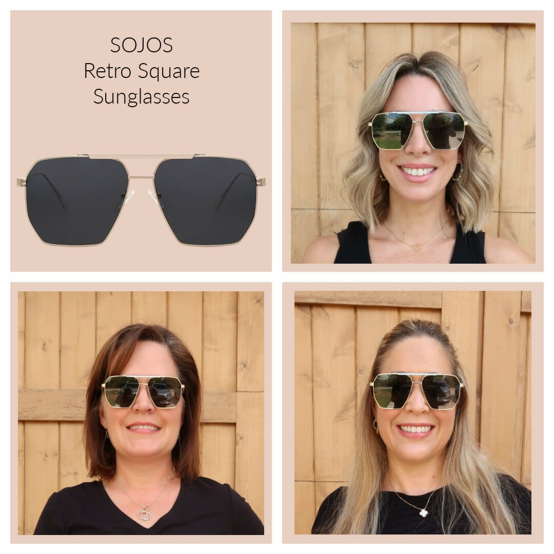 SOJOS Retro Square Sunglasses 