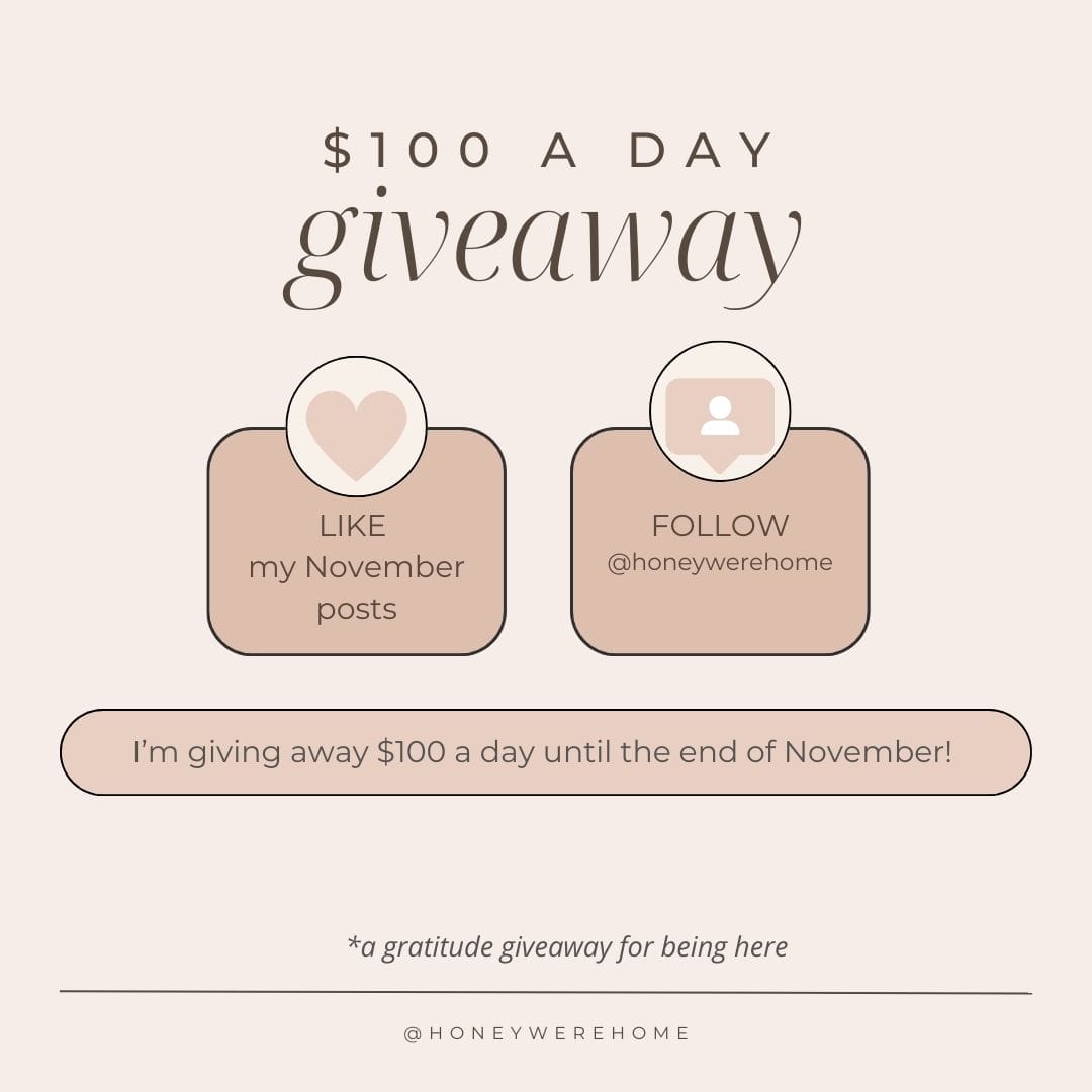 Gratitude Giveaway | $100 a Day